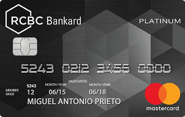 RCBC Bankard Black Card Platinum Mastercard