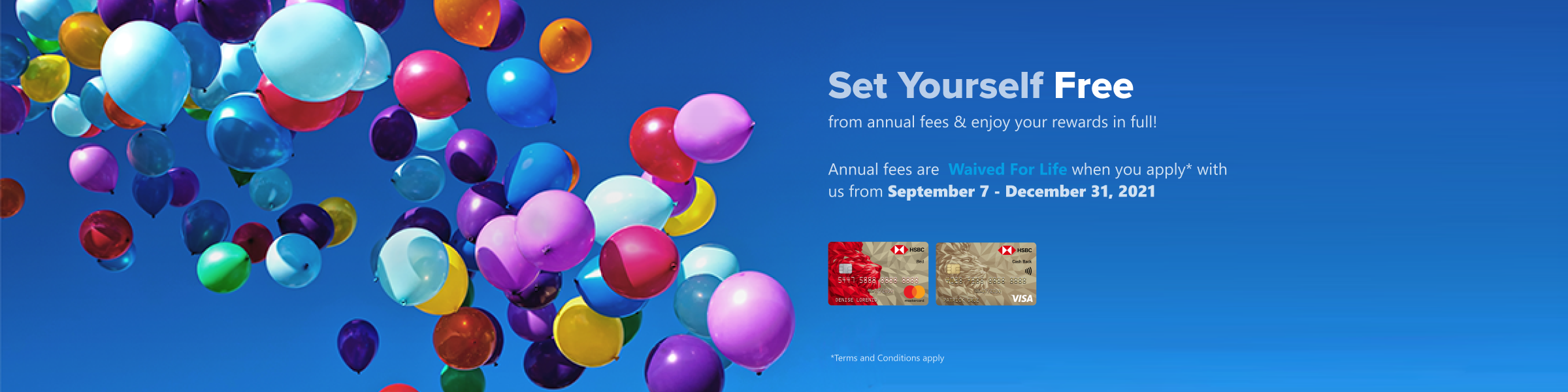 HSBC Credit Card Promo: Waived For Life Annual Fee